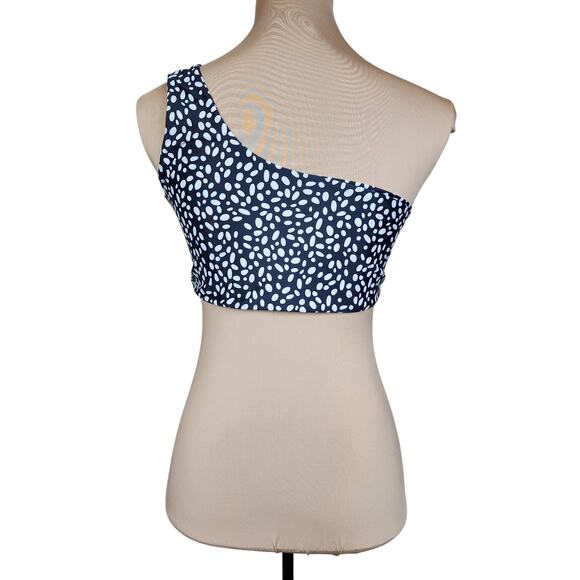 Black & White One Shoulder Swim Top - Picture 3 of 3